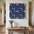 thumbnail image 1 of Ships Next Day Canvas Wall Art 12"x12",Navy Blue Christmas Wood Framed Canvas Print Painting,Xmas Trees Snowflake Winter Botanical Ready to Hang Picture Wall Decor for Kitchen Dining Room Office, 1 of 9