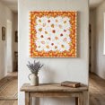 thumbnail image 1 of Ships Next Day Canvas Wall Art 16"x16", Fall Orange Pumpkin Wood Framed Canvas Print Painting, Thanksgiving Maple Leaf Plaid Check Ready to Hang Picture Wall Decor for Home Bedroom Kitchen Office, 1 of 9