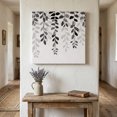 thumbnail image 1 of Ships Next Day Canvas Wall Art 16"x16", Grey Ombre Botanical Wood Framed Canvas Print Painting, Watercolor Gray Pastoral Leaf Rustic Ready to Hang Picture Wall Decor for Home Bedroom Kitchen Office, 1 of 9