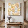 thumbnail image 1 of Ships Next Day Canvas Wall Art 16"x16", Orange Gray Coral Coastal Wood Framed Canvas Print Painting, Summer Beach Seaside Nautical Ready to Hang Picture Wall Decor for Home Bedroom Kitchen Office, 1 of 8