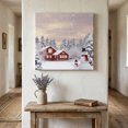 thumbnail image 1 of Ships Next Day Canvas Wall Art 8"x8", Christmas Wood Framed Canvas Print Painting, Snowflake Snowman Xmas Tree Farmhouse Ready to Hang Small Picture Wall Decor for Home Bathroom Nursery Kitchen, 1 of 9