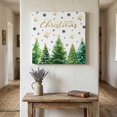thumbnail image 1 of Ships Next Day Canvas Wall Art 8"x8", Merry Christmas Tree Wood Framed Canvas Print Painting, Xmas Green Forest Tree Snowflake Ready to Hang Small Picture Wall Decor for Home Bathroom Nursery Kitchen, 1 of 9