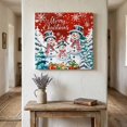 thumbnail image 1 of Ships Next Day Canvas Wall Art 8"x8",Red Christmas Wood Framed Canvas Print Painting,Winter Snowman Xmas Pine Tree Snowflakes Ready to Hang Small Picture Wall Decor for Home Bathroom Nursery Kitchen, 1 of 9