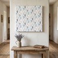 thumbnail image 1 of Ships Next Day Canvas Wall Art 8"x8",Teal Beige Tropical Leaves Wood Framed Canvas Print Painting,Modern Abstract Art Aesthetics Ready to Hang Small Picture Wall Decor for Bathroom Nursery Kitchen, 1 of 9