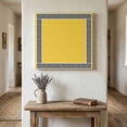 thumbnail image 1 of Ships Next Day Canvas Wall Art 8"x8", Yellow Wood Framed Canvas Print Painting, Black White Modern Geometric Abstract Art Ready to Hang Small Picture Wall Decor for Home Bathroom Nursery Kitchen, 1 of 9