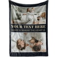 thumbnail image 1 of Ships Next Day, Custom Blanket with Picture and Text - Printed in USA, Personalized Photo Blanket with Text (Fleece 50x60) Blankets, 1 of 5