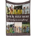 thumbnail image 1 of Ships Next Day, Custom Blanket with Picture and Text - Printed in USA, Personalized Photo Blanket with Text (Fleece 50x60), 1 of 6