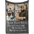 thumbnail image 1 of Ships Next Day, Custom Blanket with Picture and Text - Printed in USA, Personalized Photo Blanket with Text (Fleece 50x60), 1 of 6
