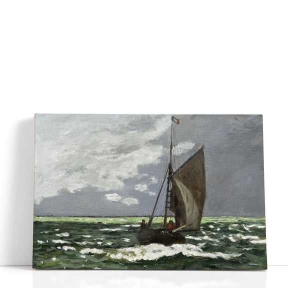 Ships Riding on the Seine at Rouen by Claude Monet, 1872–1873 - Wrapped Canvas Print Wall Art | 30" W x 20" H
