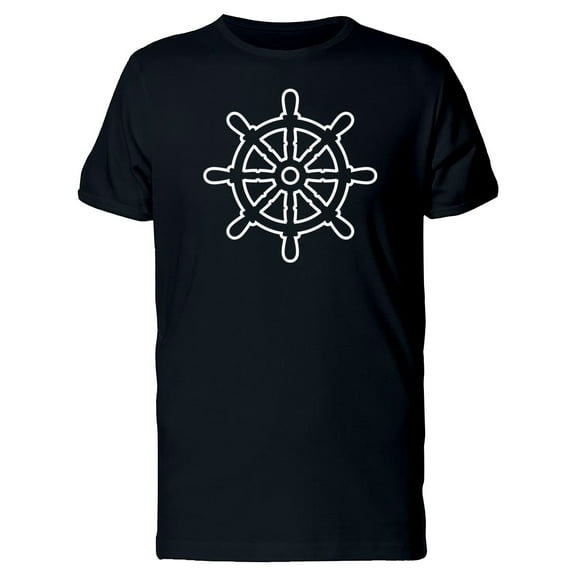 Ships Steering Wheel T-Shirt Men -Image by Shutterstock, Male x-Large