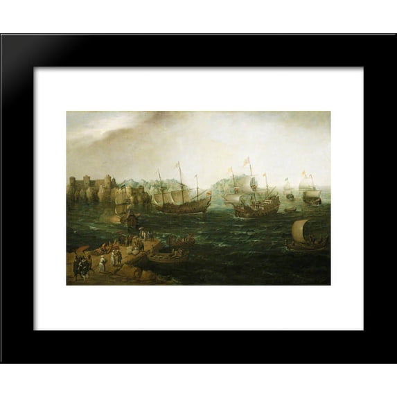 Ships Trading in the East 20x24 Framed Art Print by Hendrick Cornelisz Vroom