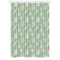 thumbnail image 1 of Ships Wheel Stall Shower Curtain, Old Boards Ship Deck Pattern Painted by Anchor Wheel Seashell Starfish Sailboat Print, Fabric Bathroom Set with Hooks, 54W X 78L Inches, Mint, by Ambesonne, 1 of 1