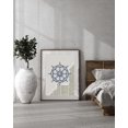 Ships Wheel Torn Newspaper Nautical Poster, Retro Bathroom Wall Art ...