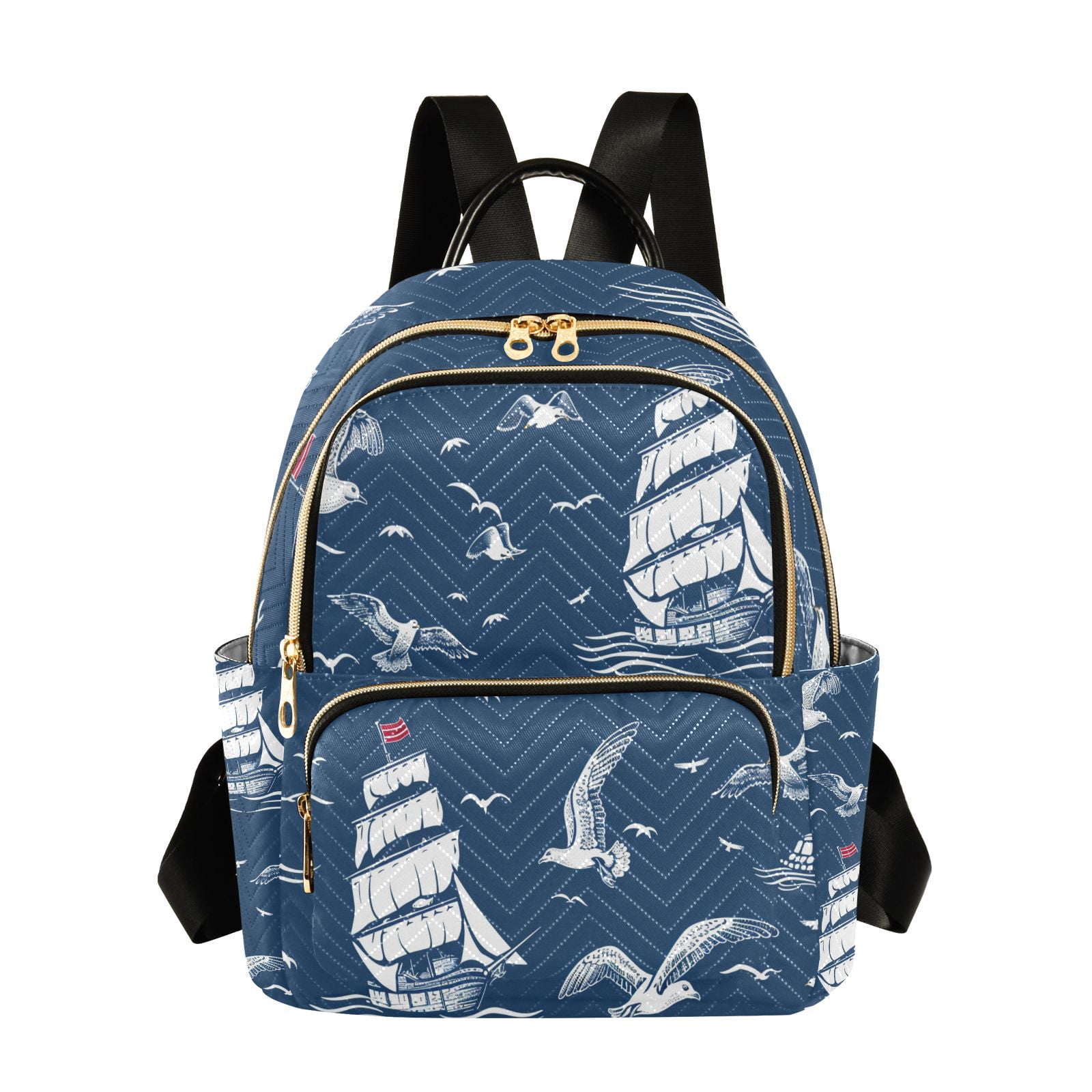 Ships and Birds Travel Laptop Backpack Casual Daypack Lightweight ...