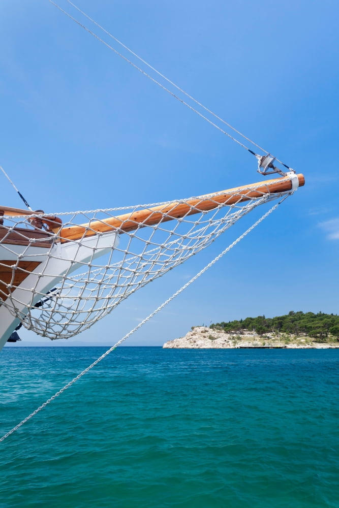 Ships hull Makarska Makarska Riviera Dalmatia Croatia Canvas Art - Panoramic Images (36 x 12)