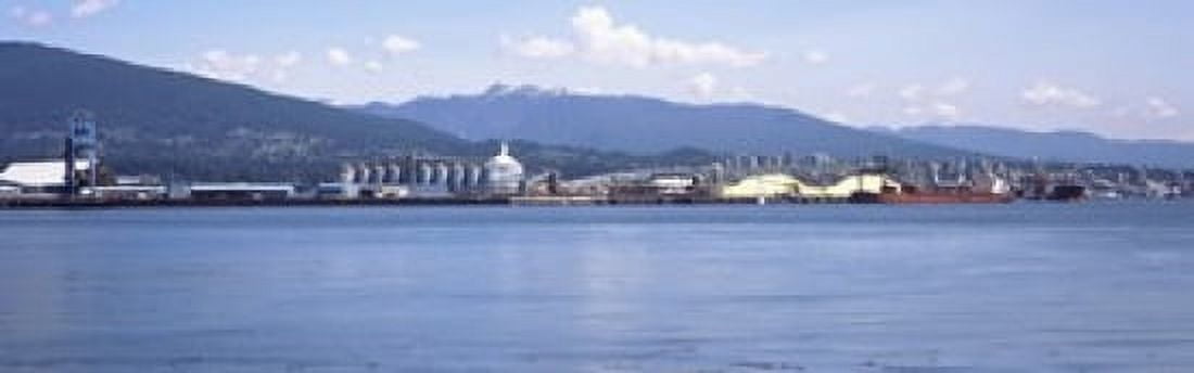 Shipyard at Vancouver British Columbia Canada Canvas Art - Panoramic Images (18 x 6)