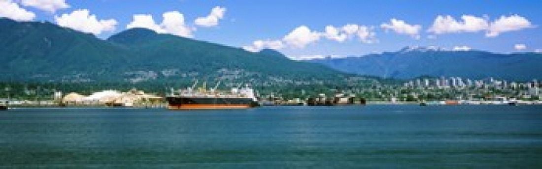 Shipyard at Vancouver British Columbia Canada Canvas Art - Panoramic Images (36 x 12)