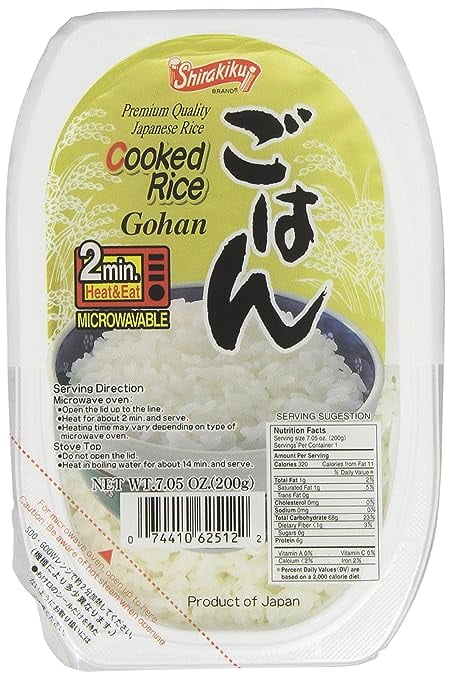 Shirakiku Cooked Rice, 7.05 Ounce - Walmart.com