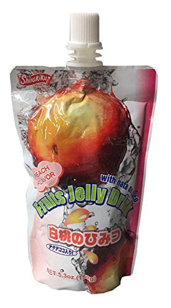 Shirakiku Fruits Jelly Drink 5.3 oz (2 Pack) (Peach)