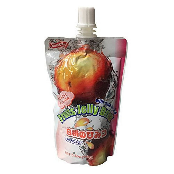 Shirakiku Fruits Jelly Drink 5.3 oz (2 Pack) (Peach)