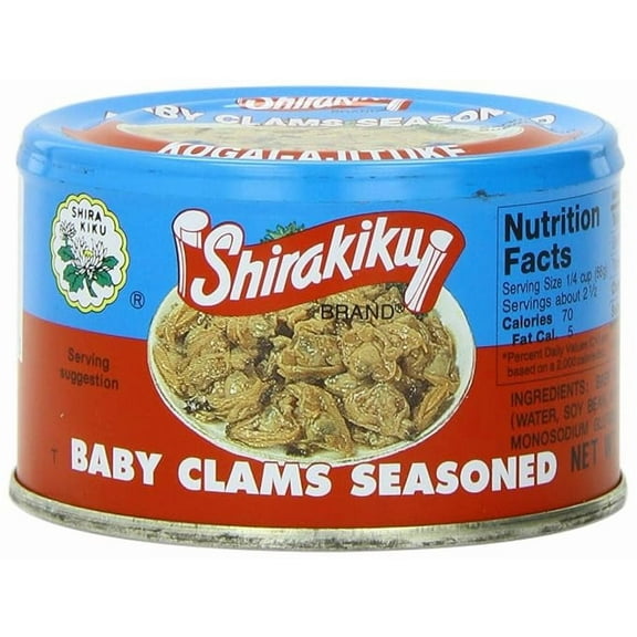 Shirakiku Kogai-Ajitsuke Clams, 6-Ounce