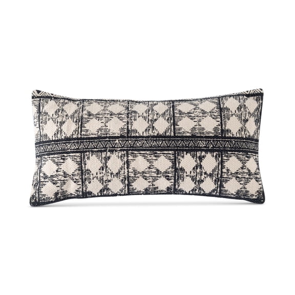 Shiraleah Hand-loomed Rug Material Pillow, Black, 2412