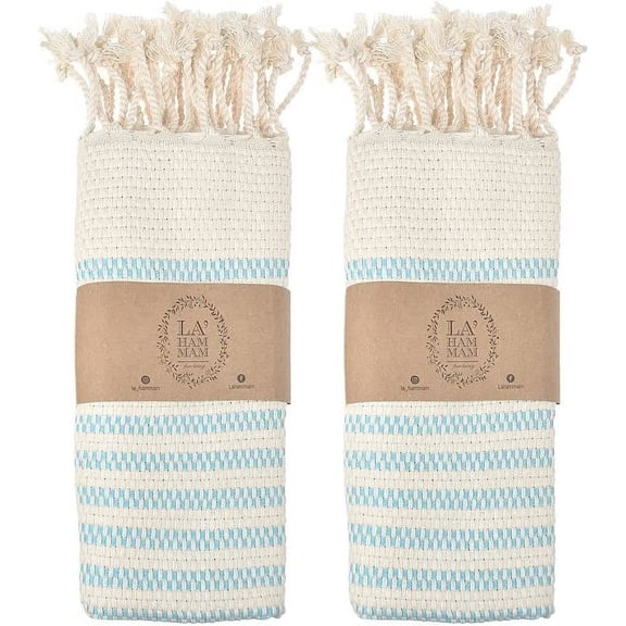 Shiran Turquoise Turkish Kitchen Hand Towel