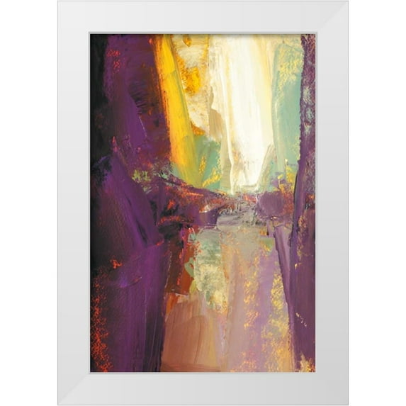 Shire, Martin 17x24 White Modern Wood Framed Museum Art Print Titled - Violet Falls
