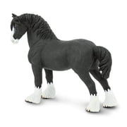 Safari Ltd. Shire Stallion Figurine - Lifelike 5" Horse Figure - Educational Toy for Boys, Girls, and Kids Ages 3+
