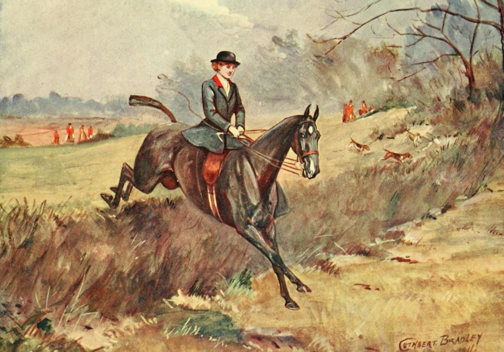 Shire to Shire 1912 Lady Irene Denison on Onyx Canvas Art - C Bradley (24 x 36)