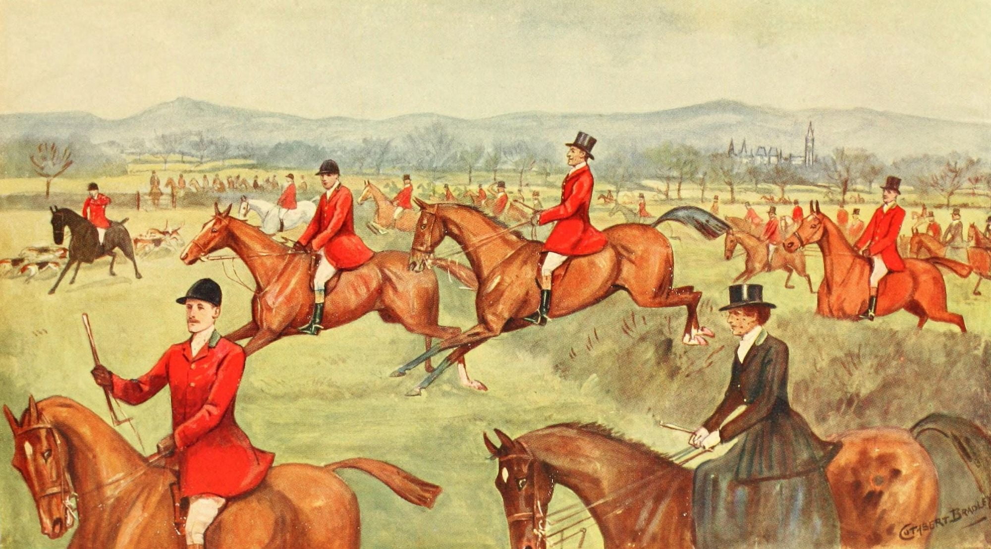 Shire to Shire 1912 The Cheshire by Eaton Hall Canvas Art - C Bradley (18 x 24)