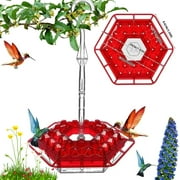Shirem Hummingbird Feeder, 2024 Shirem Sweety Hummingbird Feeder, Ant and Bee Proof, Hummingbird Feeders for Outdoors Hanging, Easy to Clean and Refill, Hummingbird Feeders Garden Decor (Red)