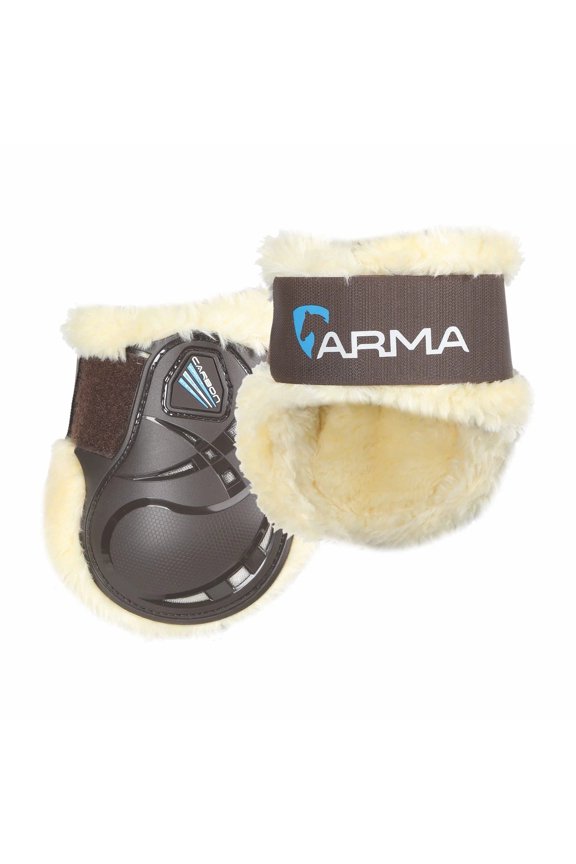 Shires ARMA Carbon SupaFleece Fetlock Boots - Impact Protection & Comfort - Multiple Sizes Brown / Cob