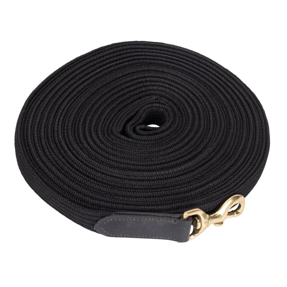 Shires ARMA Extra Long Cotton Lunge Line - Durable Training Lead, Black, 50'