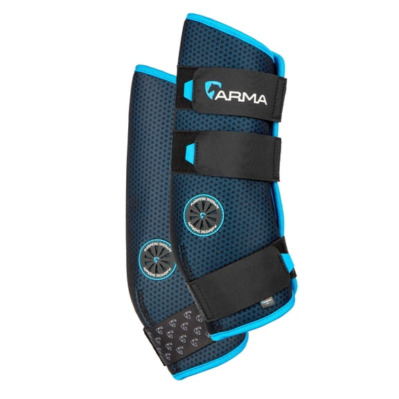 Shires ARMA Magnetic Boots - Therapeutic Horse Leg Wraps for Recovery and Circulation - Black Cob