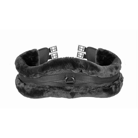 Shires ARMA SupaFleece Anatomical Girth Cinch - FreedomFit Shaping & Stainless Steel Buckles - Multiple Sizes Black / 48"