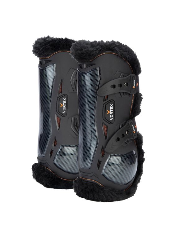Shires ARMA Vortex SupaFleece Breathable Equestrian Horse Tendon Boots - Black Full