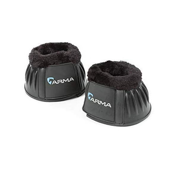 Shires Arma Overreach Fleece Bell Boots: Ultimate Hoof Protection Black / Pony