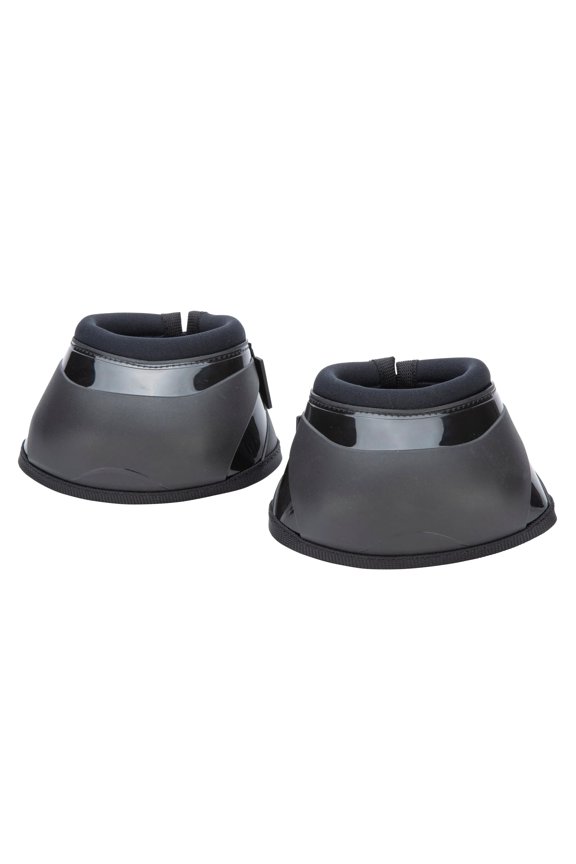 Shires Arma Hard Over Reach Boots - Durable Hard Shell Impact Protection Bell Boots for Hooves and Heels Black / Full