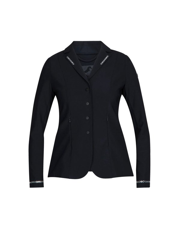Shires Aubrion Optima LX Show Coat - Technical Performance Equestrian Competition Jacket Black / 30" / Women
