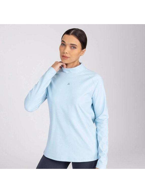Shires Aubrion React Relaxed Base Layer - Equestrian Riding Top - Multiple Sizes Arctic Blue / XS