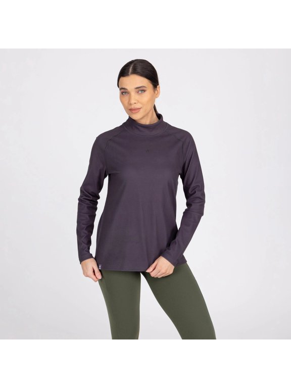 Shires Aubrion React Relaxed Base Layer - Equestrian Riding Top - Multiple Sizes Charcoal / L