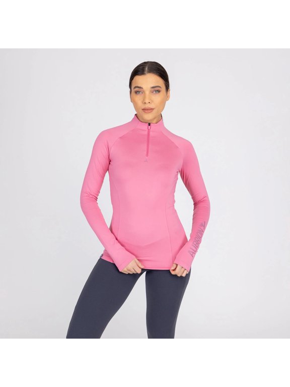 Shires Aubrion React Winter Base Layer - Thermal Performance Equestrian Riding Top for Cold Weather - Multiple Sizes Candy Floss / XL