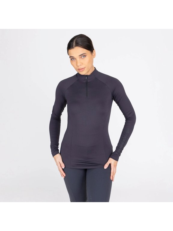 Shires Aubrion React Winter Base Layer - Thermal Performance Equestrian Riding Top for Cold Weather - Multiple Sizes Charcoal / XXXL