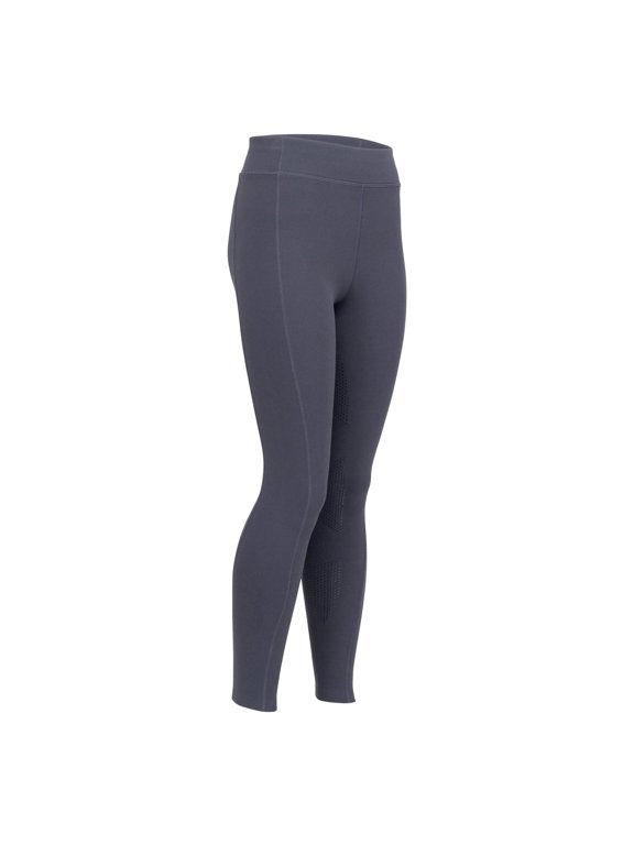 Shires Aubrion React Young Rider Winter Tights - Warm Thermal Riding Leggings - Multiple Sizes Charcoal / 13/14yrs