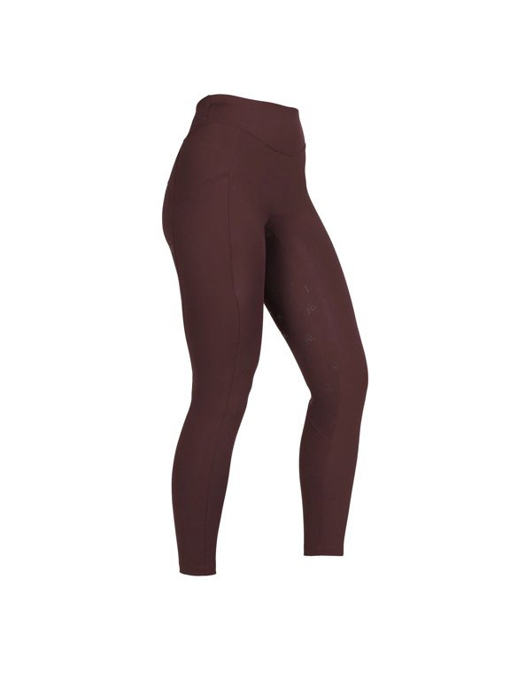 Shires Aubrion Winter Riding Tights - Fleece-Lined Thermal Equestrian Leggings Espresso / L