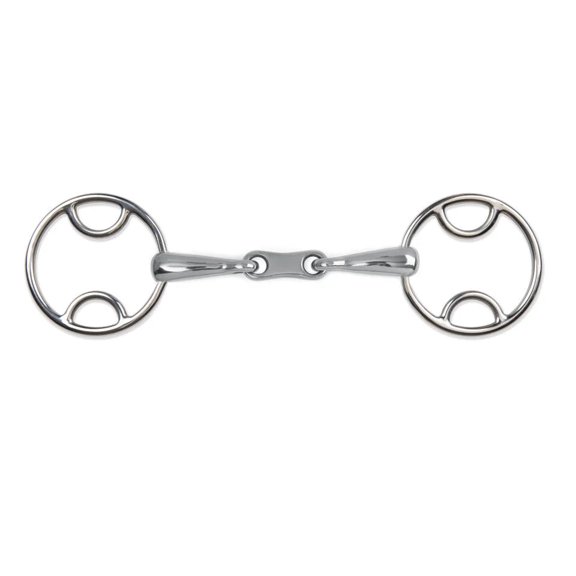 Shires Beval Bit with French Link Mouthpiece - Stainless Steel Training Bit - Multiple Sizes 4.5