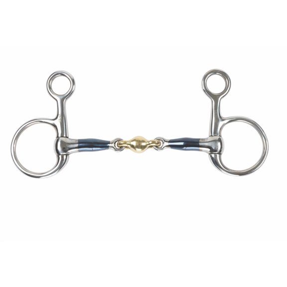 Shires Blue Sweet Iron Hanging Cheek Baucher Bit with Lozenge - Multiple Sizes 4.5