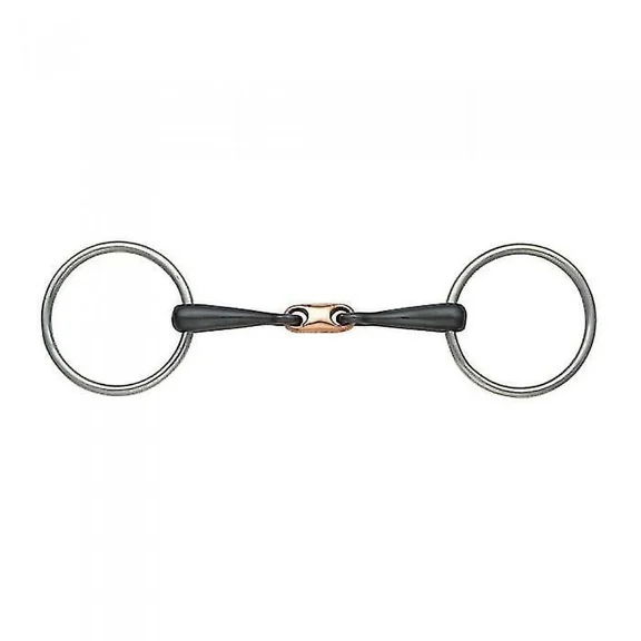 Shires Copper Lozenge Horse Snaffle Bit