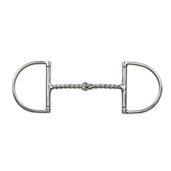 Shires Curved Hunter Dee Bit with Twisted Wire Mouthpiece - Stainless Steel - Multiple Sizes 5.5